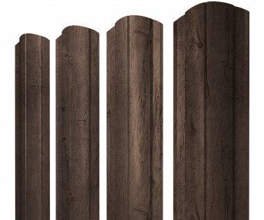 Штакетник Круглый фигурный Print Premium Almond Wood Fresh 0,45 мм